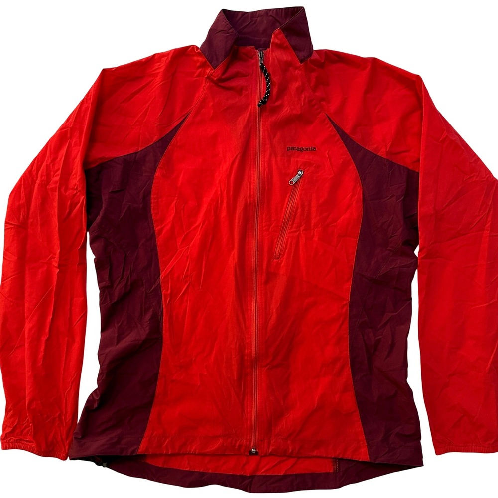 Patagonia Jacket Windbreaker L Full Zip Hiking Running Ultra Light Packable Gorp